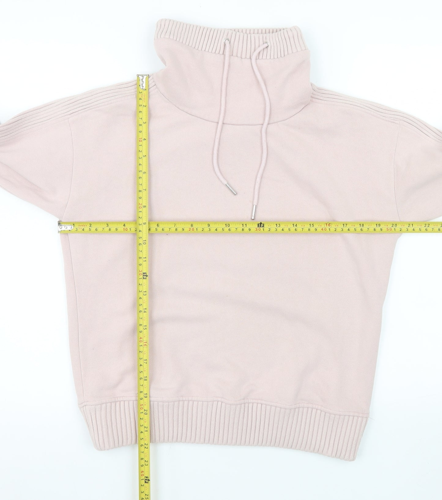 Mint Velvet Womens Beige Pullover Sweatshirt Size S High Neck Cotton Blend