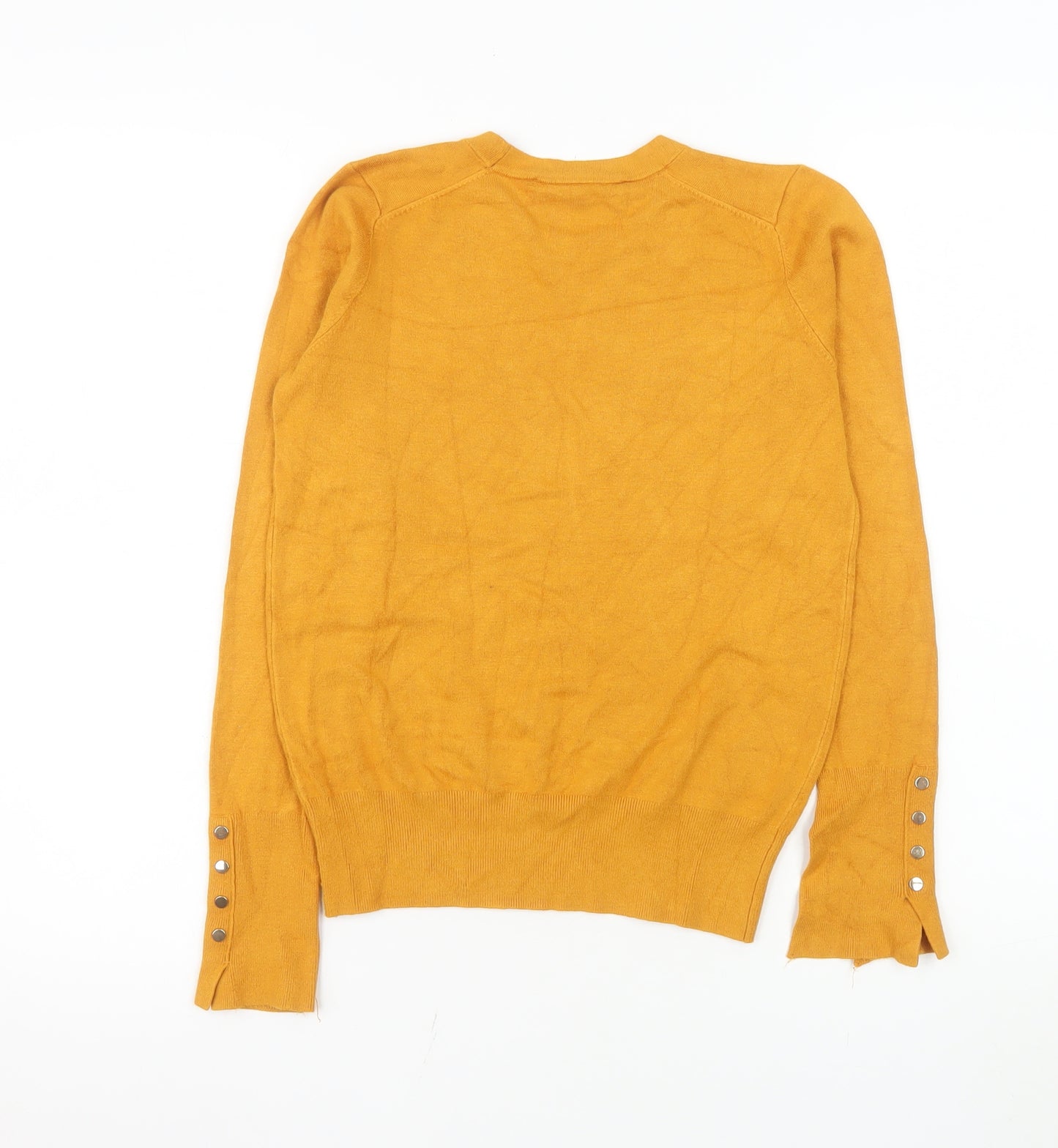 Zara Women’s Yellow Crew Neck Long Sleeve Pullover Jumper Size 8