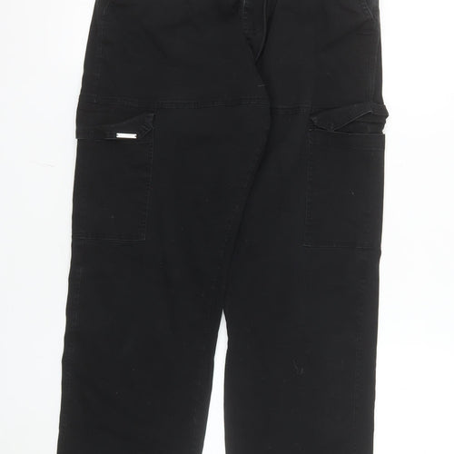 Bee Inspired Men's Black Cargo Trousers Size 34 Regular Fit