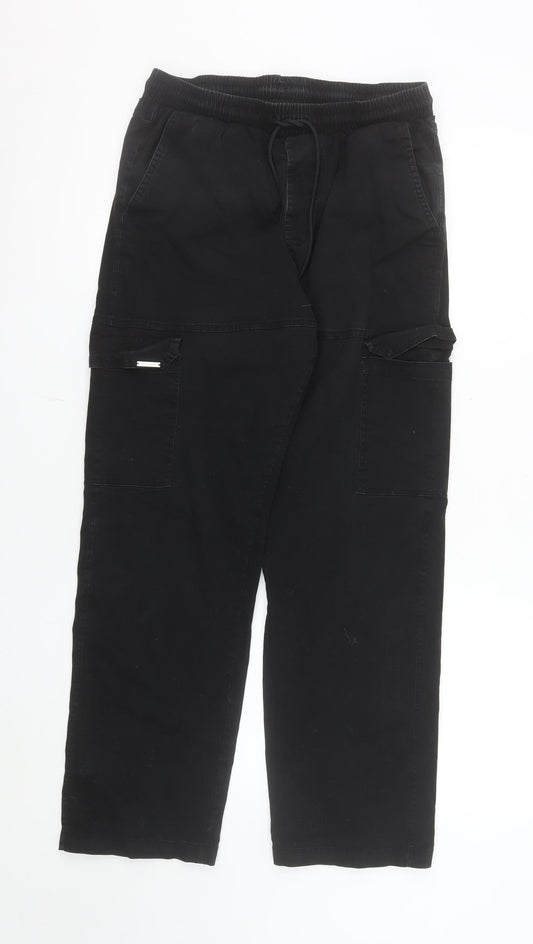 Bee Inspired Men's Black Cargo Trousers Size 34 Regular Fit