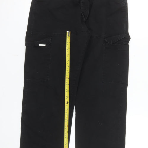 Bee Inspired Men's Black Cargo Trousers Size 34 Regular Fit