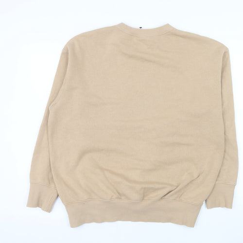 Nike Women Beige XS Pullover Sweatshirt Classic Crew Neck