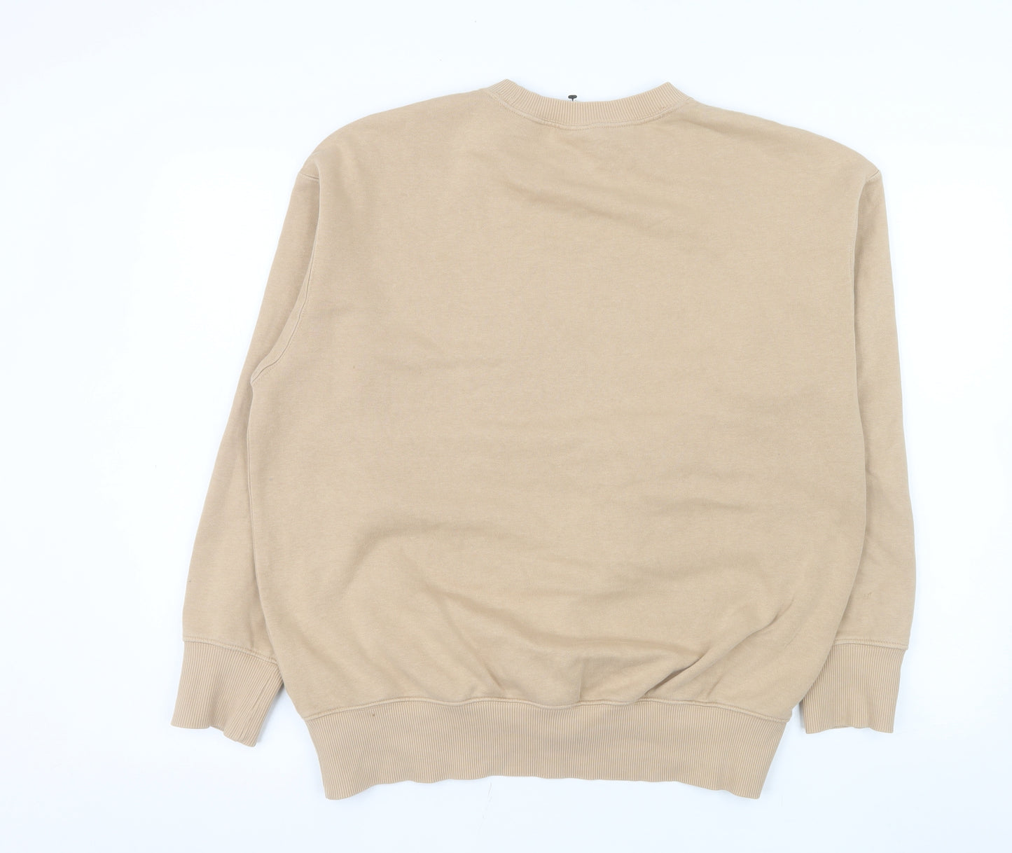 Nike Women Beige XS Pullover Sweatshirt Classic Crew Neck