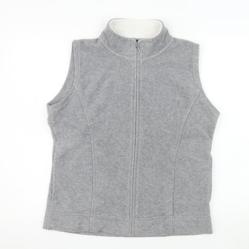Isle Essentials Women's Grey Fleece Bodywarmer Waistcoat Size 14