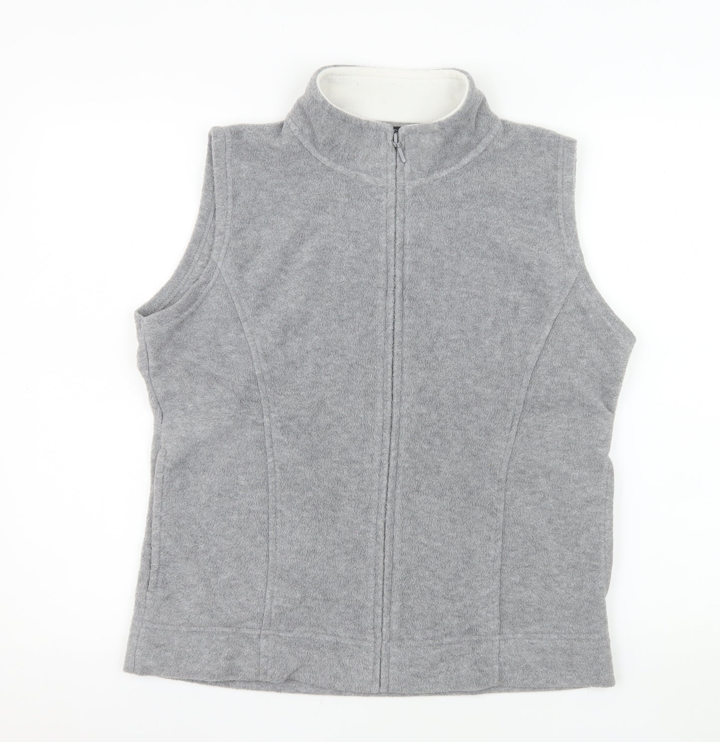Isle Essentials Women's Grey Fleece Bodywarmer Waistcoat Size 14