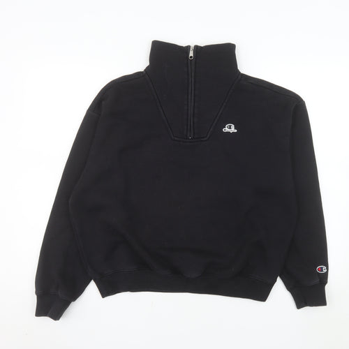 Champion Women's Black 1/4 Zip Pullover Sweatshirt Size M