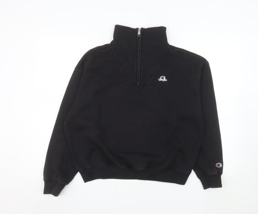 Champion Women's Black 1/4 Zip Pullover Sweatshirt Size M