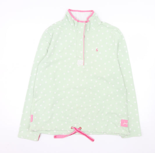 Joules Women’s Sage Green Polka Dot Long Sleeve Sweatshirt Size 16