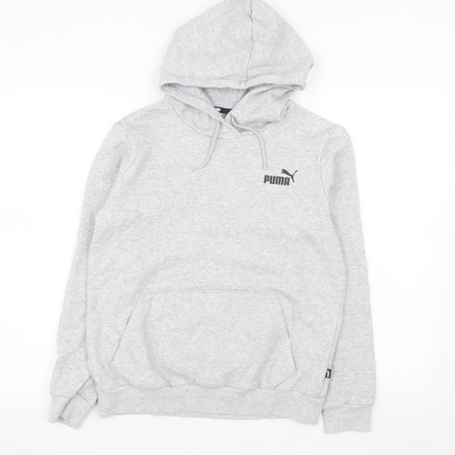 Puma Women's Grey Pullover Hoodie Cotton Blend Size M