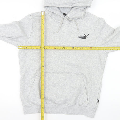 Puma Women's Grey Pullover Hoodie Cotton Blend Size M