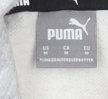 Puma Women's Grey Pullover Hoodie Cotton Blend Size M