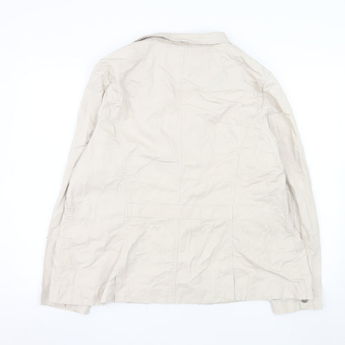 Maine New England Women's Beige Cotton Single-Breasted Blazer Size 22