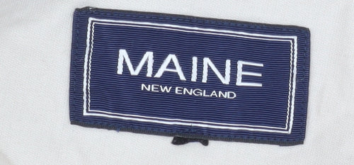 Maine New England Women's Beige Cotton Single-Breasted Blazer Size 22