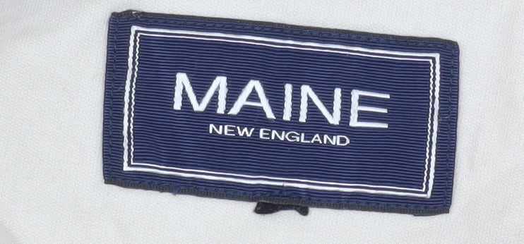 Maine New England Women's Beige Cotton Single-Breasted Blazer Size 22