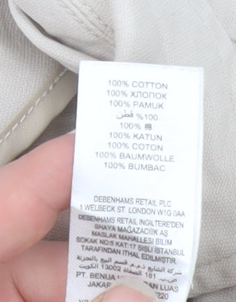 Maine New England Women's Beige Cotton Single-Breasted Blazer Size 22
