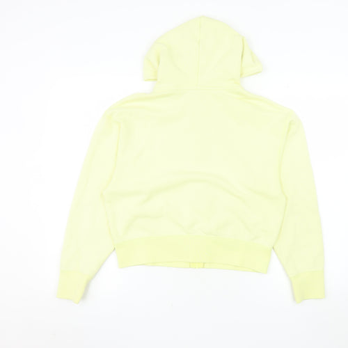 Uniqlo Women Yellow Hooded Full Zip Cotton Jacket M