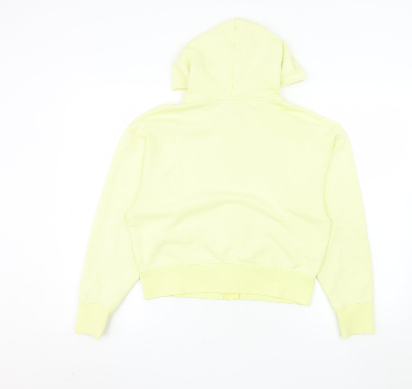 Uniqlo Women Yellow Hooded Full Zip Cotton Jacket M