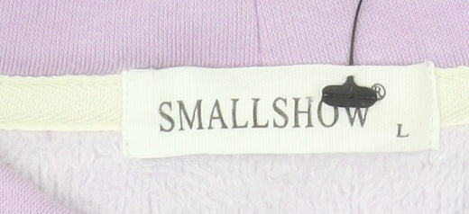 Smallshow Womens Lilac Long Sleeve Maternity Pullover Sweatshirt Size L