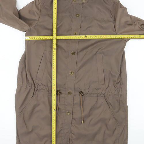 Principles Womens Brown Long Parka Coat Size 12 Lightweight