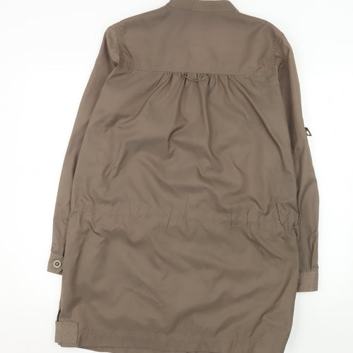 Principles Womens Brown Long Parka Coat Size 12 Lightweight