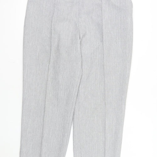 Marks and Spencer Women's Grey Marl Size 16 Straight Leg Trousers