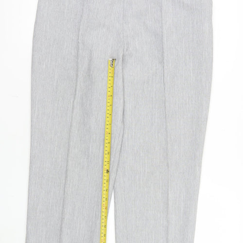 Marks and Spencer Women's Grey Marl Size 16 Straight Leg Trousers
