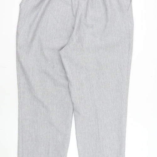 Marks and Spencer Women's Grey Marl Size 16 Straight Leg Trousers