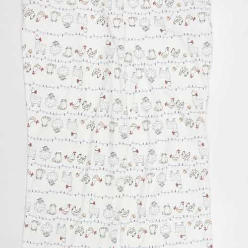 La Vie en Rose Womens White Animal Print Cotton Pyjama Pants 2XL