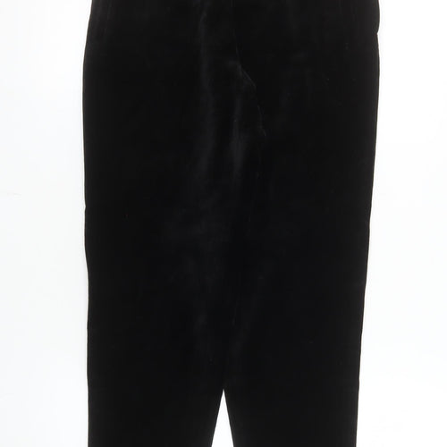 Pseudonyms Womens Black Velvet Stirrup Leggings Size 10 Vintage