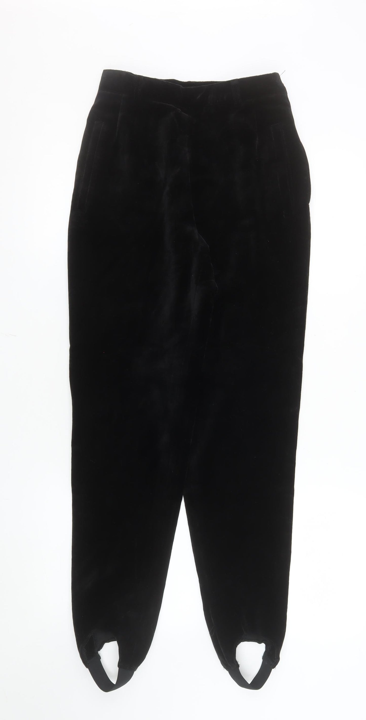 Pseudonyms Womens Black Velvet Stirrup Leggings Size 10 Vintage