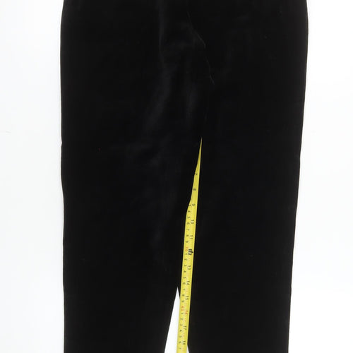 Pseudonyms Womens Black Velvet Stirrup Leggings Size 10 Vintage