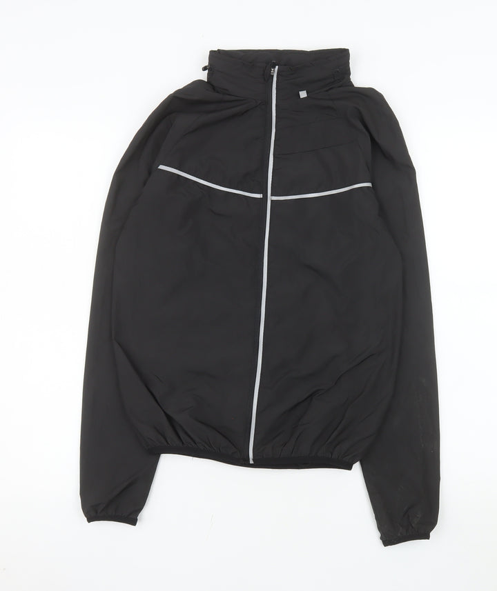 Atmosphere Women's Black Size 8 Lightweight Reflective Windbreaker Jacket