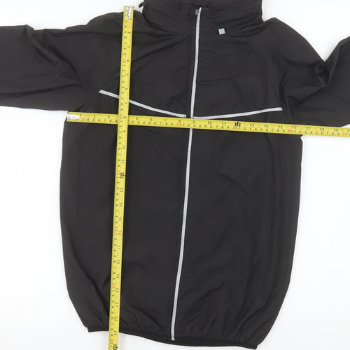 Atmosphere Women's Black Size 8 Lightweight Reflective Windbreaker Jacket