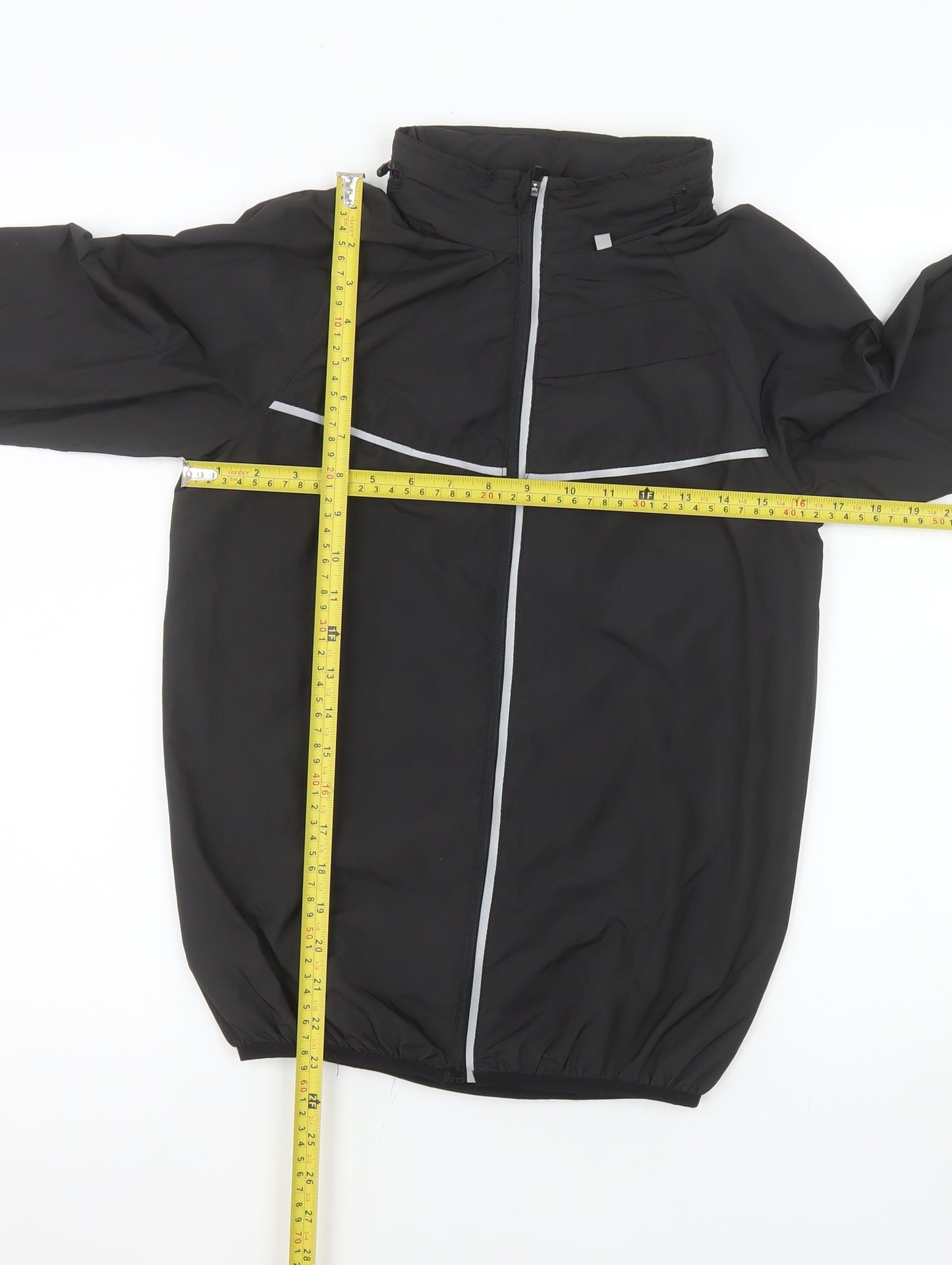 Atmosphere Women's Black Size 8 Lightweight Reflective Windbreaker Jacket