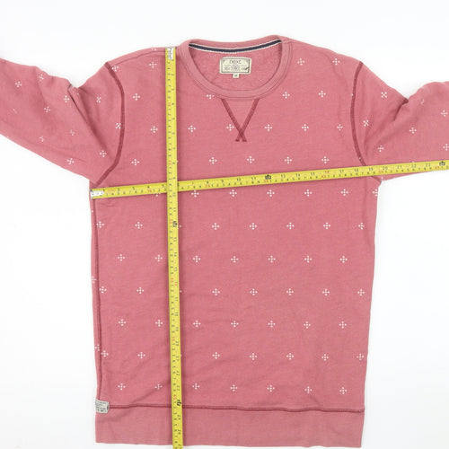 Next Women's Pink Cotton Blend Crew Neck Pullover Sweatshirt Size M