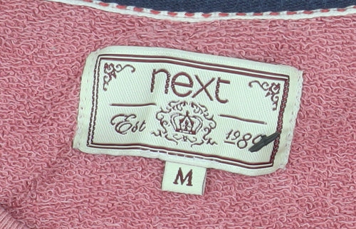 Next Women's Pink Cotton Blend Crew Neck Pullover Sweatshirt Size M