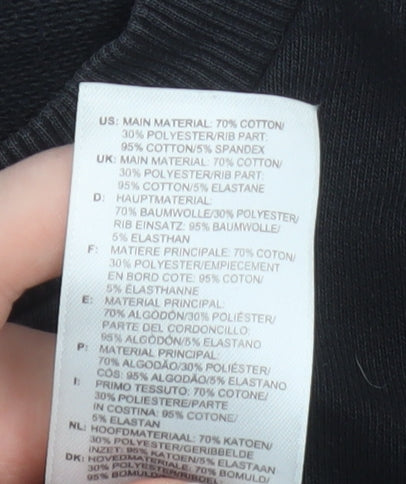 Adidas Womens Black Crew Neck Pullover Sweatshirt Size 10