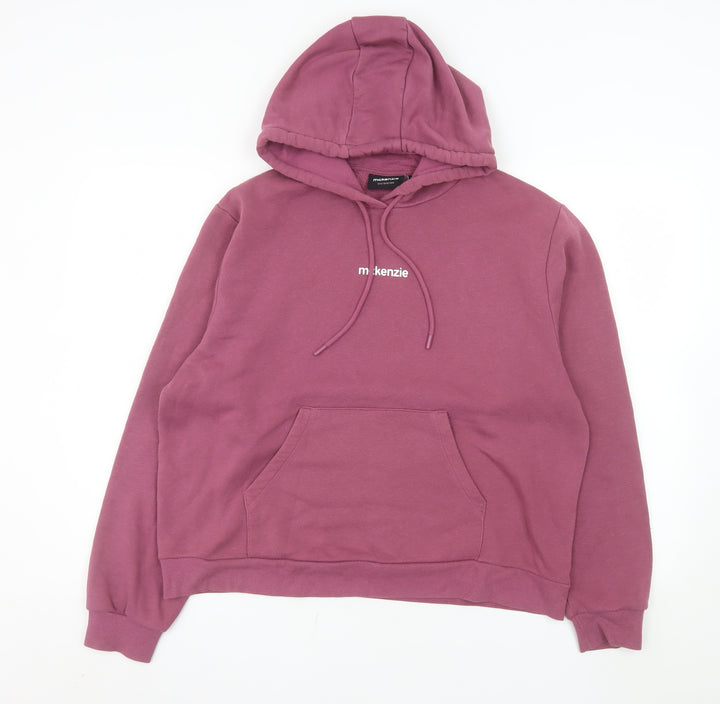 McKenzie Womens Pink Pullover Hoodie UK 12 Relaxed Fit Sweatshirt