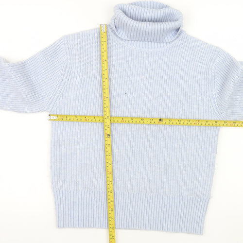 Marks and Spencer Women’s Blue Roll Neck Jumper Size S Knit Pullover