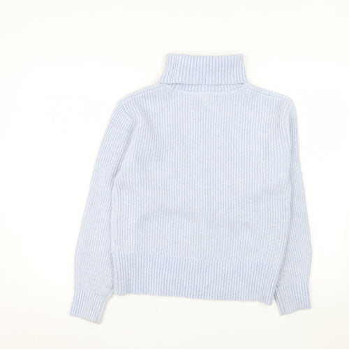 Marks and Spencer Women’s Blue Roll Neck Jumper Size S Knit Pullover