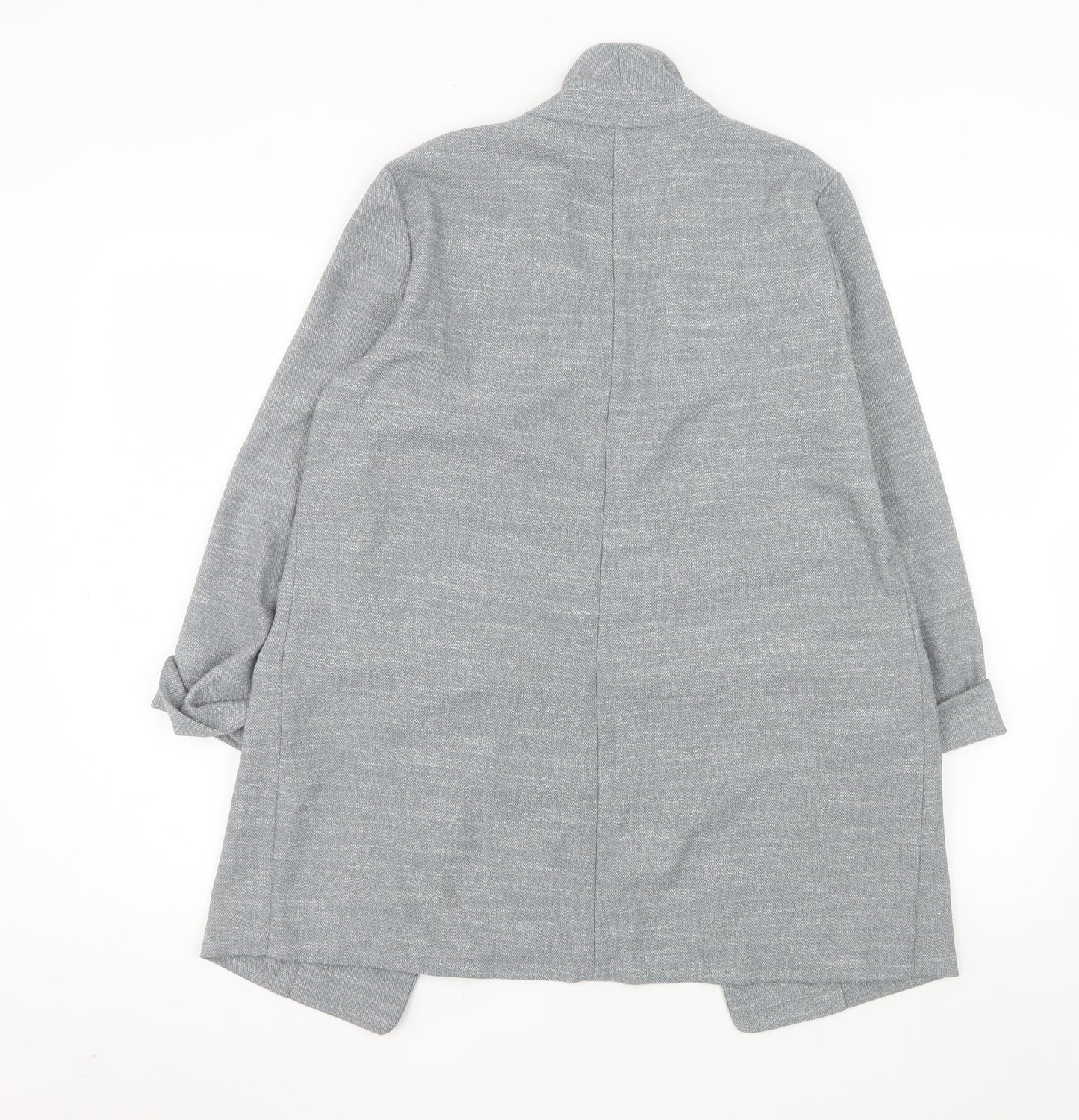 Warehouse Women Grey Long Single Breasted Suit Jacket UK 12