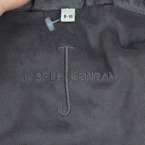 Jasper Conran Womens Grey Fleece Long Sleeve Robe Size 8-10