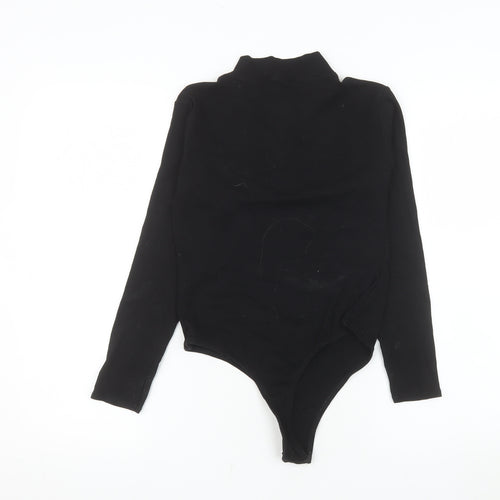 Threadbare Women's Black Long Sleeve 1/4 Zip Bodysuit Size 10