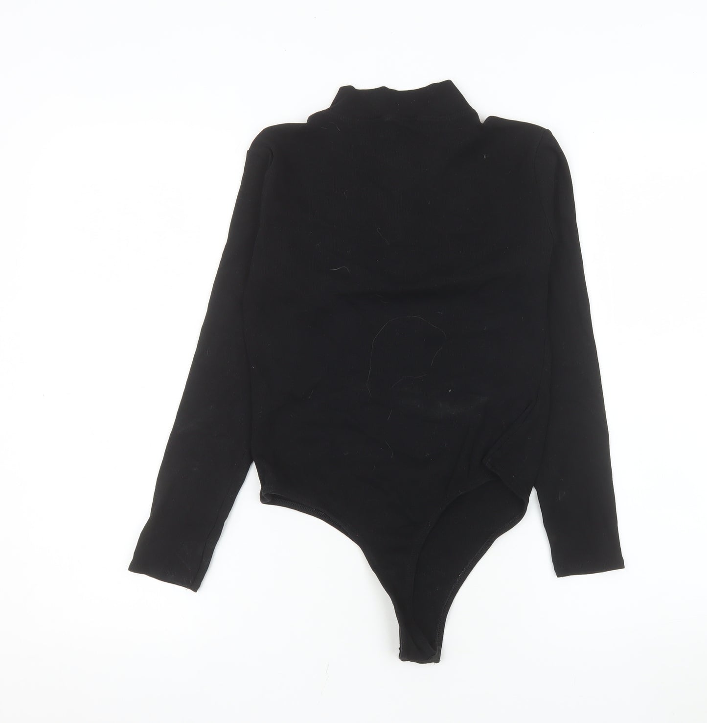 Threadbare Women's Black Long Sleeve 1/4 Zip Bodysuit Size 10