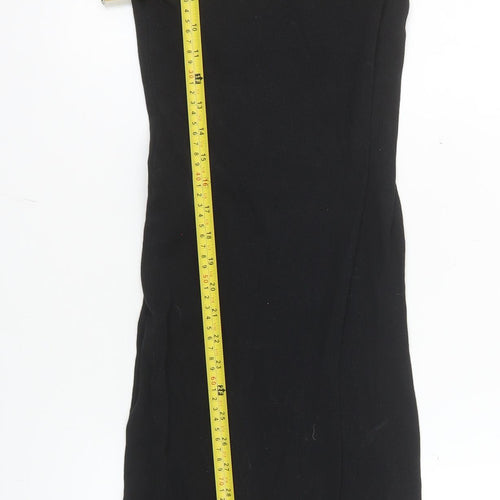 Brave Soul Women's Black Knit Bodycon Roll Neck Midi Dress Size S
