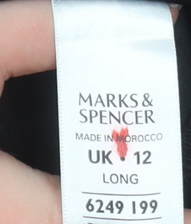 Marks and Spencer Women's Black Size 12 Long Dress Pants