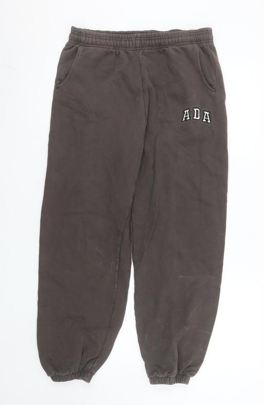 Adanola Brown Women's Jogger Trousers Size M 100% Organic Cotton