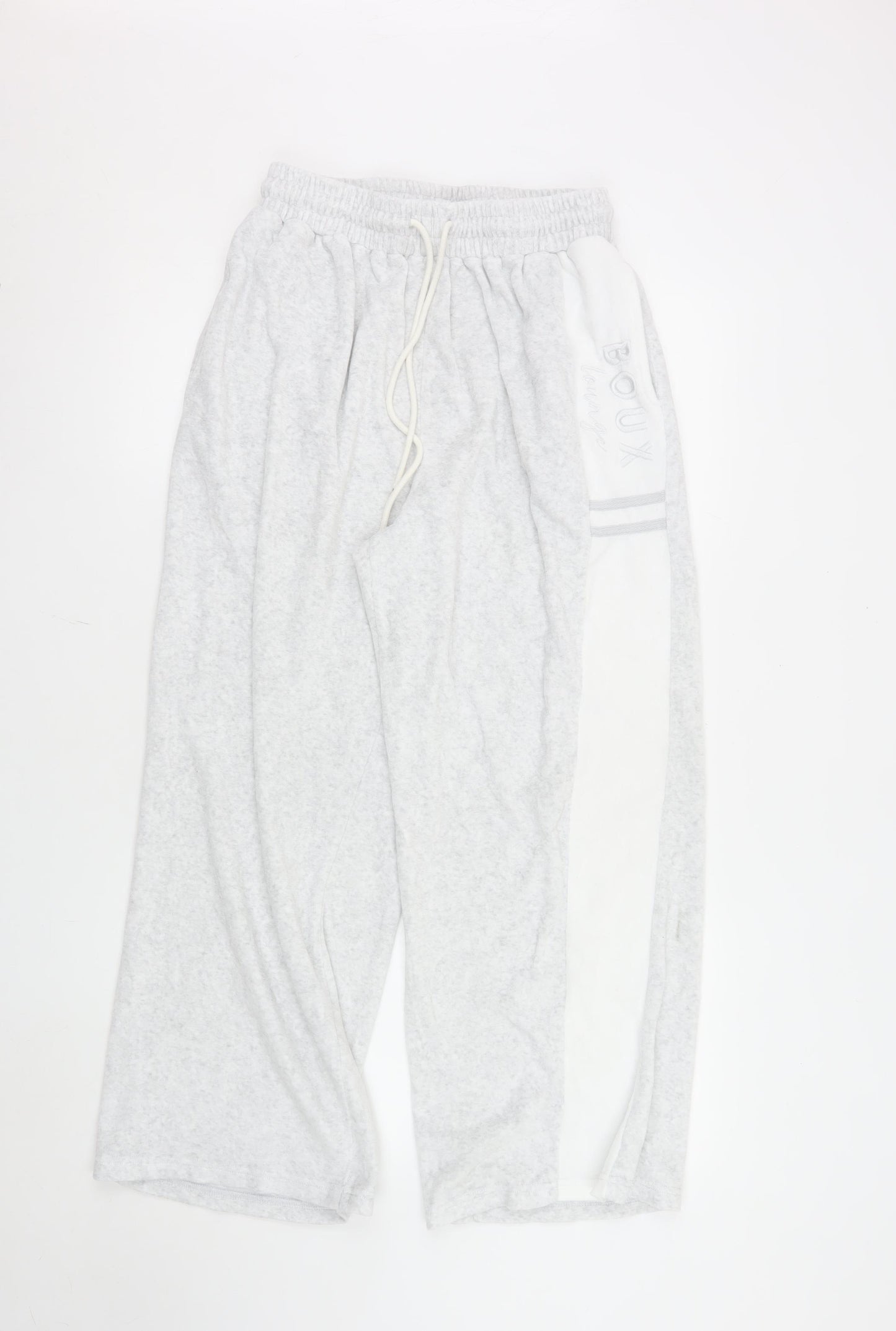 Boux Avenue Womens Grey Cotton Blend Relaxed Sweatpants UK 12
