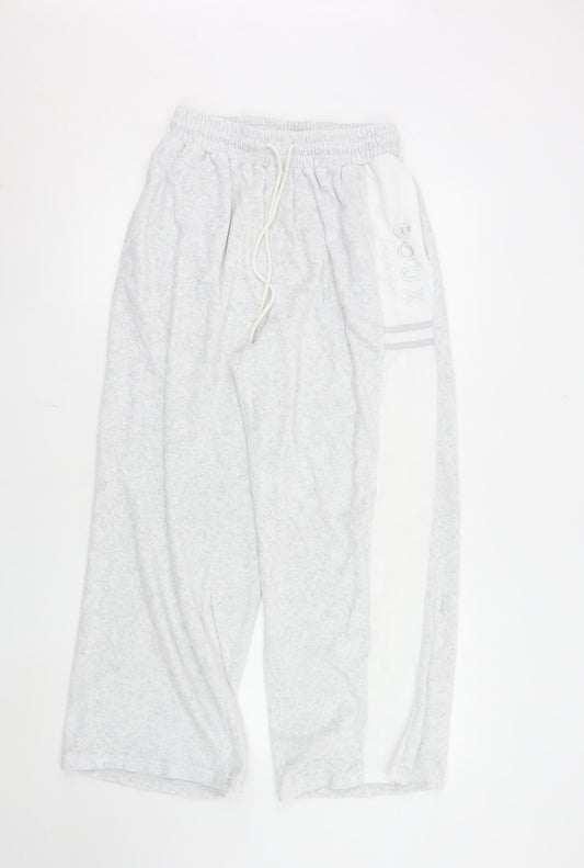 Boux Avenue Womens Grey Cotton Blend Relaxed Sweatpants UK 12