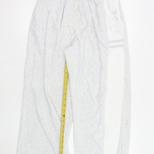 Boux Avenue Womens Grey Cotton Blend Relaxed Sweatpants UK 12